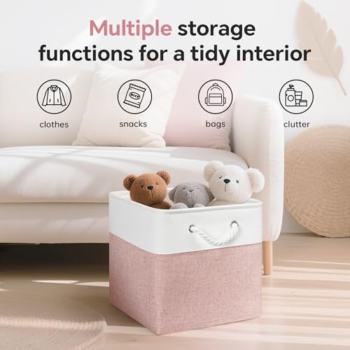 ECDYQXVU 13x13x13 Inch Storage Cube Bins Foldable Organizer Baskets 6 Pack - Image 5