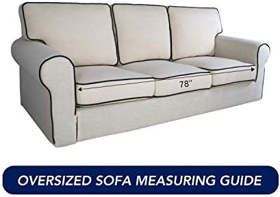 PureFit Stretch Oversized Couch Covers Fleece Sofa Slipcovers Gray - Image 6