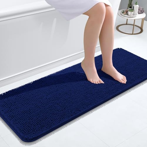 OLANLY Bathroom Runner Rugs 47x17, Extra Soft Absorbent Chenille Bath Rugs by OLANLY