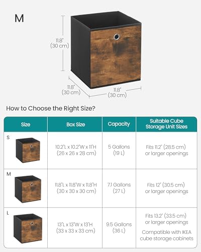 SONGMICS Storage Cubes, Set of 8, 11.8-Inch Foldable Closet Organizers - Image 5