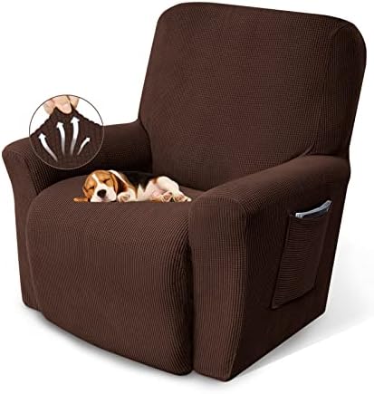 KEKUOU Recliner Chair Covers, 1-Piece Lazy Boy Recliner Covers, Chocolate by KEKUOU
