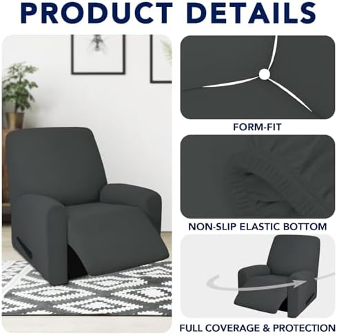 PureFit Waterproof Recliner Chair Cover Slipcovers for Couches and Sofas - Image 4