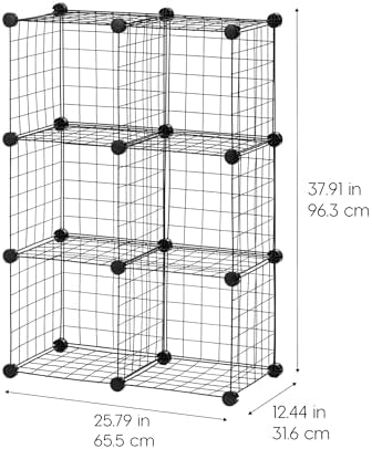 IRIS USA 6-Cube Modular Wire Cube Storage Organizer - Image 3
