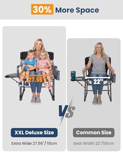 KingCamp XXL Heavy Duty Camping Directors Chair 550lbs Outdoor Camp Chairs - Image 3