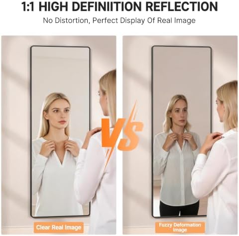 Hasipu Door Mirror Full Length, 56 x 16 Inch Full Body Wall Mirror Over The Door Hanging Mirror for Bedroom, Living Room, Cloakroom - Image 5