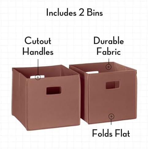 RiverRidge Folding Storage Bins - 2-pack of 10in Tall Terracotta Cubes - Image 3