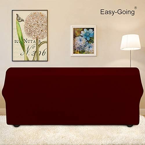 Easy-Going Stretch Oversized Sofa Couch Slipcover Washable Wine - Image 4