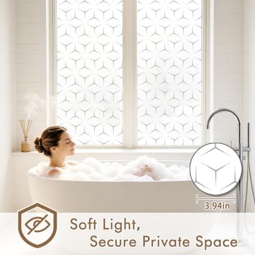 SOMWISE Frosted Window Privacy Film, Day and Night, Static Cling, 23.5X 78.5 - Image 4