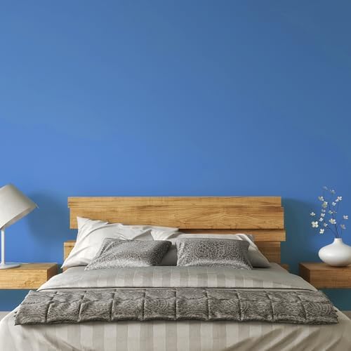 15.7" x 394" Blue Contact Paper Peel and Stick Wallpaper for Bedroom Easy Peel Off Wallpaper Blue for Bathroom Kitchen Wall Paper Renter Friendly Removable Vinyl Self Adhesive Matte - Image 3