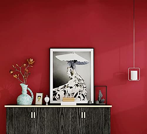 15.7" x 787" Red Wallpaper Red Contact Paper Solid Color Peel and Stick Wallpaper Matte for Cabinets Self Adhesive Wall Paper for Kitchen Countertops Wall - Image 4