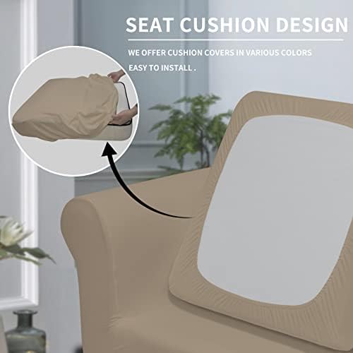 Easy-Going 2 Pieces Stretch Sofa Slipcover for Armchair Washable - Image 3