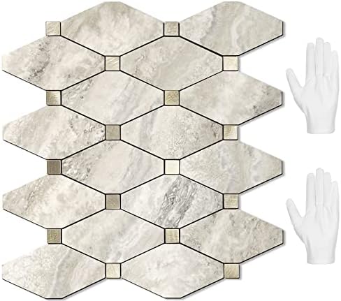 STICKGOO 10 Sheets Peel and Stick Backsplash, Beige by STICKGOO