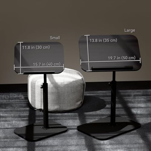 Foldable End Table,17"-31" Adjustable Height,Swivel and Turnable Desktop,TV Tray,Side Table for Small Spaces (Black, 15.7" x 11.8") - Image 2