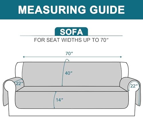 Turquoize 100% Waterproof Sofa Covers Couch Cover for Dogs, Sofa 70" - Image 5