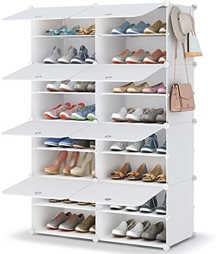 HOMIDEC Shoe Rack Organizer 32 Pair Modular Shoe Storage Cabinet for Closet by DecorateYourHome