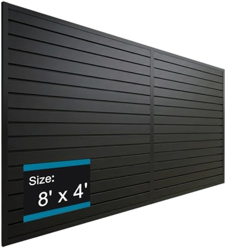 PVC Slat Wall Paneling 4x8 ft, Black Slatwall Panel for Storage by Dmprosel