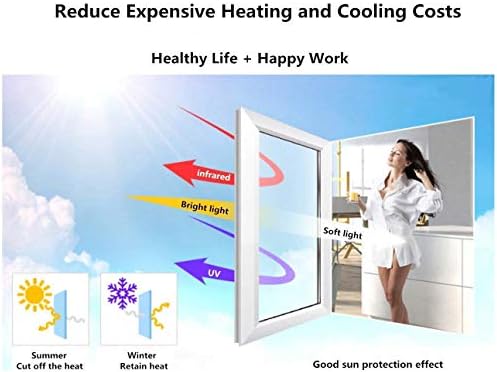 Transparent Decorative Window Film Anti UV Colorful Adhesive Vinyl Heat Insulation Solar Window Tinting Sheets Glass Film for Christmas Home Decoration, 24Inch x 33Feet, Black - Image 6