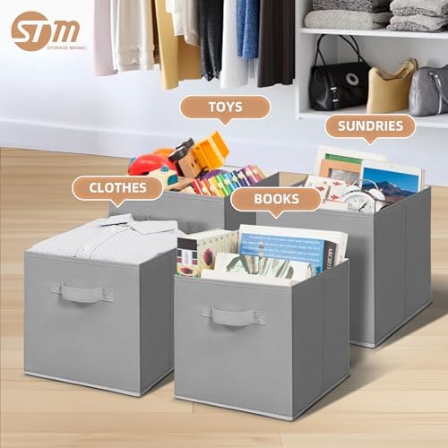 STORAGE MANIAC Storage Cubes, 11 Inch 10 Pack Collapsible Fabric Shelf Bins - Image 2