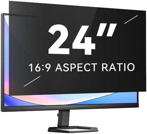 24 Inch Privacy Screen for 16:9 Widescreen Monitor, Eye Protection Anti Glare Blue Light Computer Monitor Privacy Filter by MaoYeye