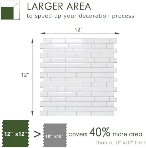 STICKGOO Peel and Stick Wall Tile Self-Adhesive Backsplash Thicker Design - Image 4