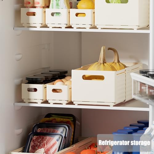 Foldable Storage Bins, 2 Pack Plastic Expandable Boxes for Organizing, Adjustable from 11-18.8" Drawer Organizers Separators Dividers for Bedroom Kitchen Utensils Tools Closet, Small - Image 2
