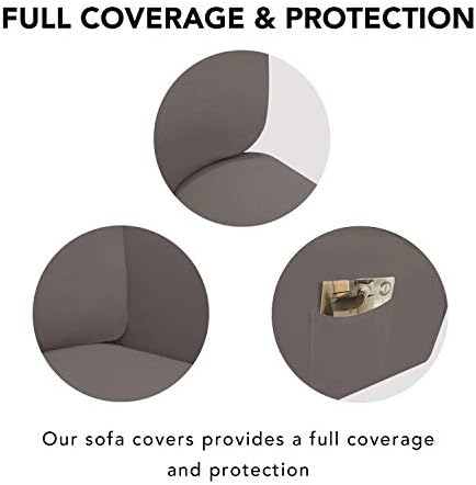 PureFit Stretc Recliner Chair Covers Fleece Soft Couch Covers for Sofa - Image 3
