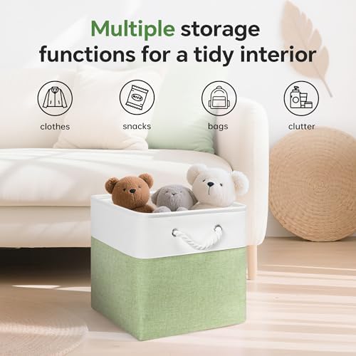 ECDYQXVU 13x13x13 Inch Storage Cube Bins Foldable Organizer Baskets 6 Pack - Image 5