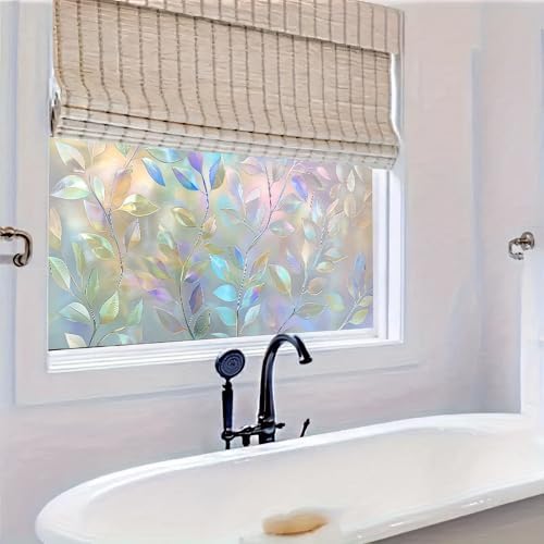 BlissYard Rainbow Flower Decorative Window Film 39.3x17.7 Inch PVC - Image 6