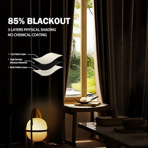 Room Divider Ceiling Mounted Curtains Track Sets Extra Wide Blackout Curtain Flexible Tracks for Bedroom Privacy Partition Separator, 1 Panel Beige Drape and White Rail, W10 x H9ft - Image 4