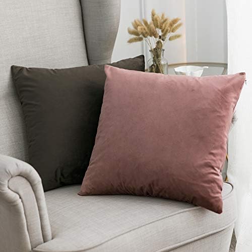 MIULEE Velvet Throw Pillow Covers 16x16 Inch Pack of 2 Jam - Image 5