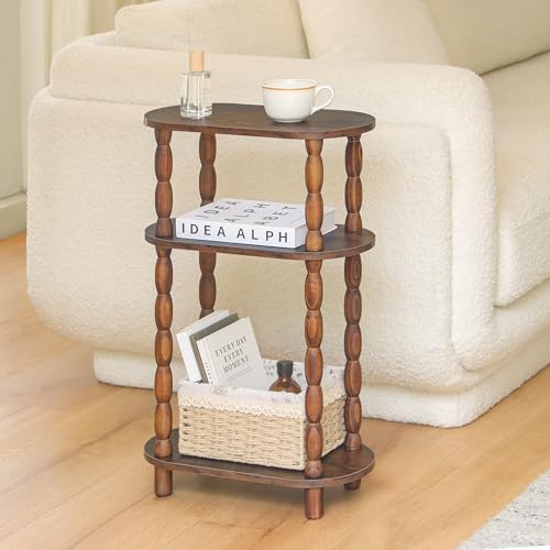 MaxSmeo Narrow Side Table Set of 2, 3-Tier Narrow End Table for Living Room - Image 2