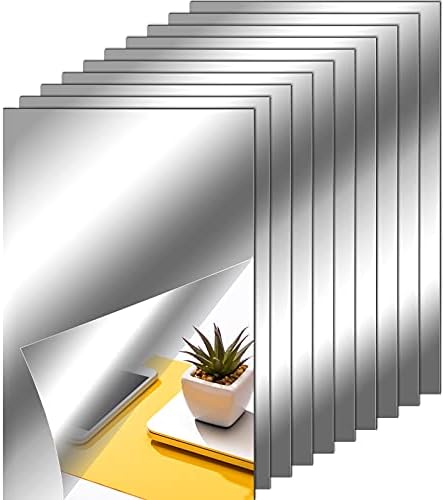 Zonon 10 Pieces Flexible Mirror Sheets Self Adhesive,4 X 6 Inches by Zonon