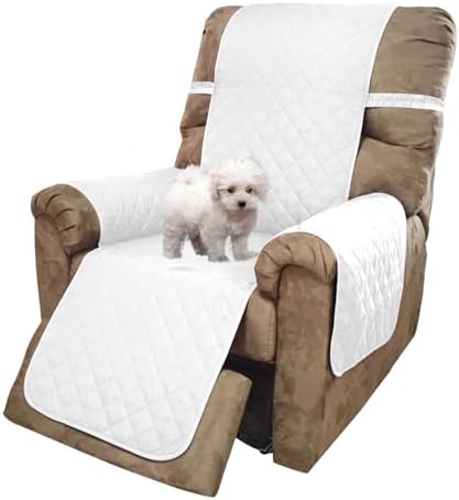U-NICE HOME Reversible Recliner Chair Covers, White by U-NICEHOME