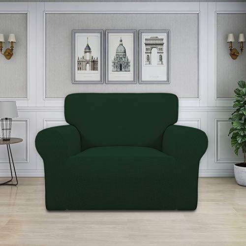 Easy-Going Stretch Oversized Chair Slipcover with Arm Washable Dark Green - Image 2