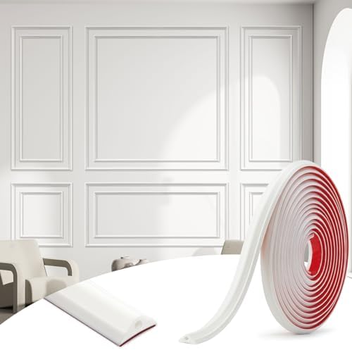 40FT Flexible Peel and Stick Wall Molding Trim 2 Rolls 20FT by JSIWOTH