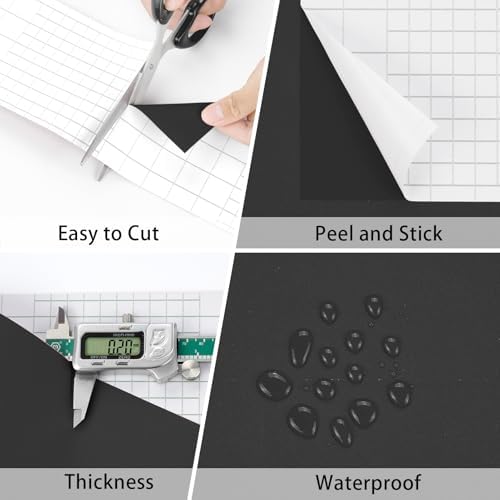 WESTICK Black Mirror Frame Border Peel and Stick Bathrom Wallpaper Borders Self Adhesive Waterproof Black Mirror Tape Border Trim Stripes for Kitchen Bedroom Office Wall Decor DIY 3.9" x 160" - Image 6