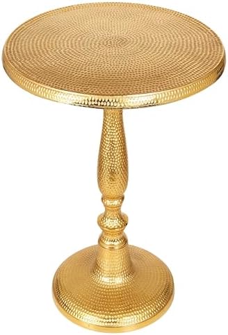 CLEENTABLE Gold Metal End Table, Modern Side Table, 15 x 22 by CLEENTABLE