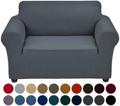 Joccun Stretch Chair Couch Cover,1-Piece Sofa Slipcover Spandex Jacquard Fabric Sofa Covers with Elastic Bottom,Washable Furniture Protector for Dogs,Cats,Kids(Armchair,Gray) by Joccun
