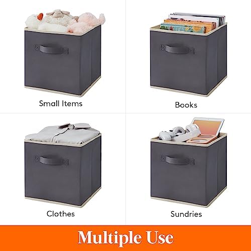 Lifewit Storage Cubes, 11 Inch Organizer Bins, 18L Gray, 12 Packs - Image 4
