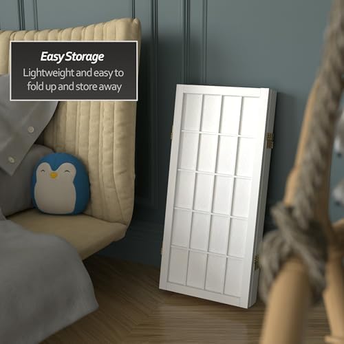 2 ft. Short Desktop Window Pane Shoji Screen - White - 4 Panels - Image 5