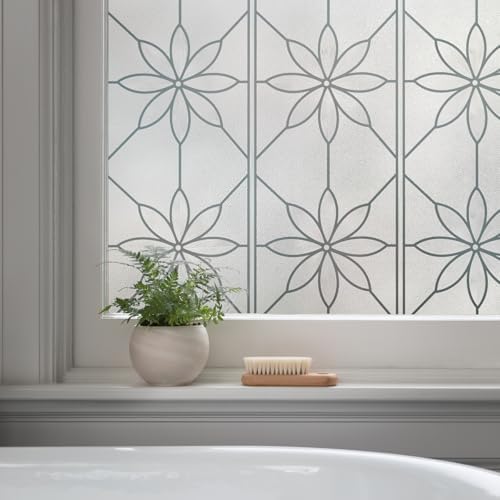 Daisy Window Privacy Film by Artscape - Textured Leaded Glass Design, Static Cling, Allows Natural Light in, UV Protection, Easy to Apply and Removable, Made in USA - 36 x 72 Inch by Unknown