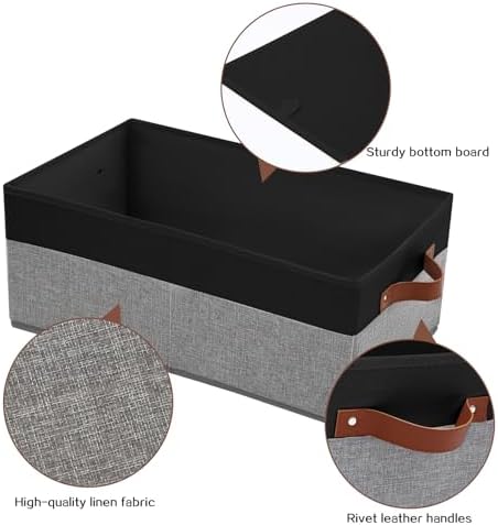 3 Pack Large Capacity Storage Bins Closet Organizer for Shelves - Image 4