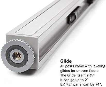 GOF 5ft / 60" H L-Post Connector for L Shaped Partitions, Office Large Fabric Privacy Room Divider Panel Part (L Post 60" Height) - Image 3