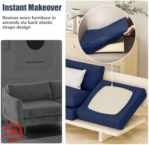8Pcs Outdoor Cushion Covers, Stretch Patio Furniture Couch Chair Slipcovers - Image 5