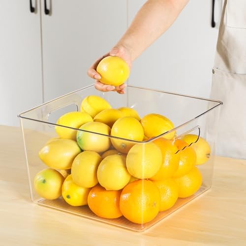 Vtopmart 8 Pack Extra Large Clear Storage Bins, 11x11 Cube Organizer - Image 6