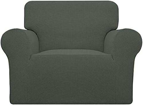 Easy-Going Stretch Chair Slipcover with Arm Washable Olive Green by Easy-Going