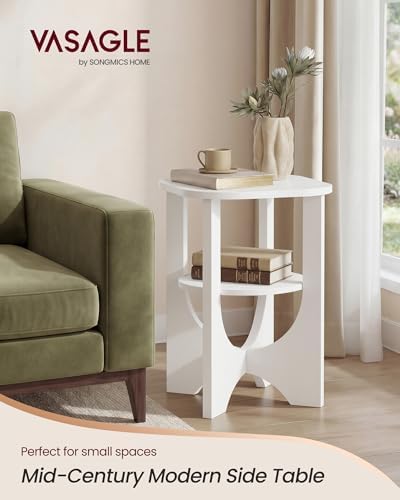 VASAGLE Side Table, 2 Tier Small Accent End Table, Nightstand - Image 3