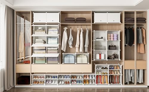 HOMIDEC Shoe Rack Organizer 48 Pair Modular Shoe Storage Cabinet for Closet - Image 2