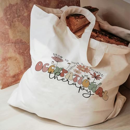 Occupational Therapy Canvas Tote - Mental Health, OT Appreciation Bag for Women - Image 4