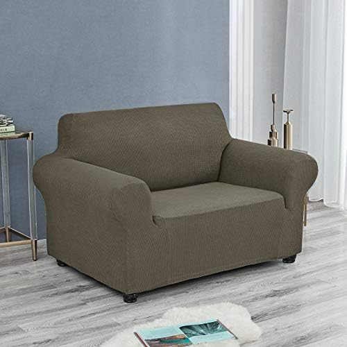 Joccun Stretch Chair Couch Cover,1-Piece Sofa Slipcover Spandex Sofa Covers with Elastic Bottom,Washable Furniture Protector for Dogs, Cats, Kids (Armchair,Fossil) - Image 5